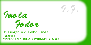 imola fodor business card